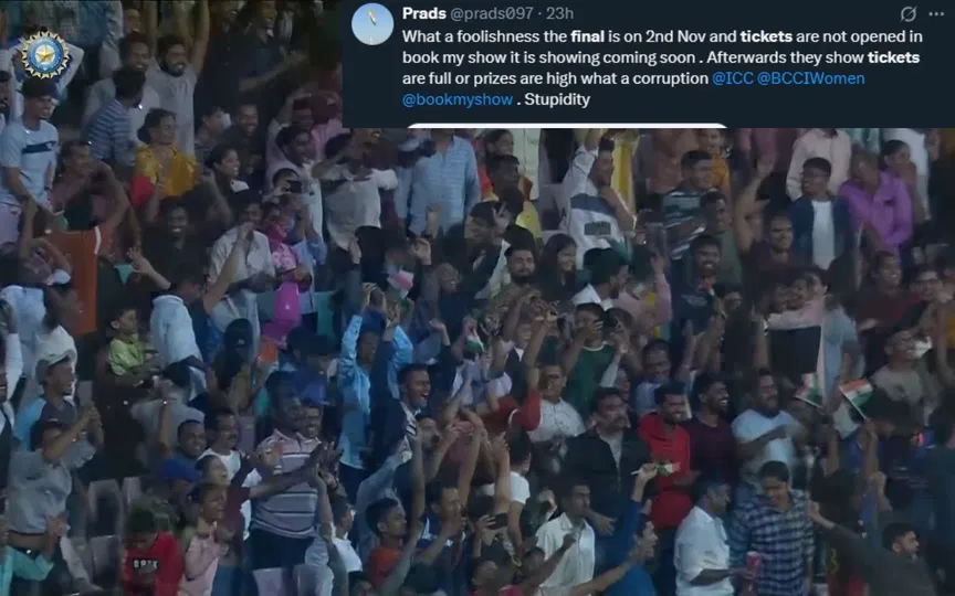 Chaos before ICC Women's World Cup final; Fans slam BCCI over tickets unavailability